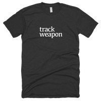 Track Weapon Tee (in heather black)