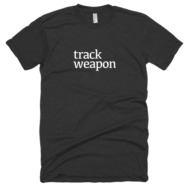 Track Weapon Tee (in heather black)
