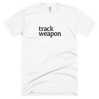 Track Weapon Tee (in white)