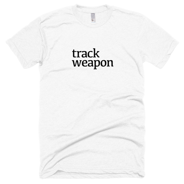 Track Weapon Tee (in white)